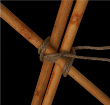 Tying the half hitch step 13